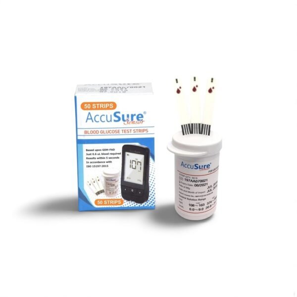 AccuSure Sensor Glucometer Test Strips 50 (Pack of 1)